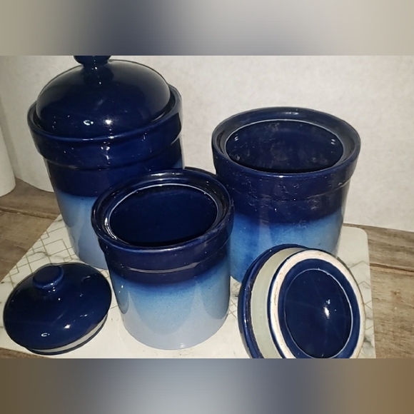 Sango Blue Gradient Food Storage Canisters - Picture 3 of 3